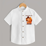 Chhota Hanuman Shirt | Custom Baby Shirt for Little Devotees - WHITE - 0 - 6 Months Old (Chest 23")