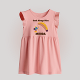 Good Always Wins Baby frock | Personalized Baby frock for Festival Celebration - BABY PINK - 0 - 3 Months Old (Chest 17")