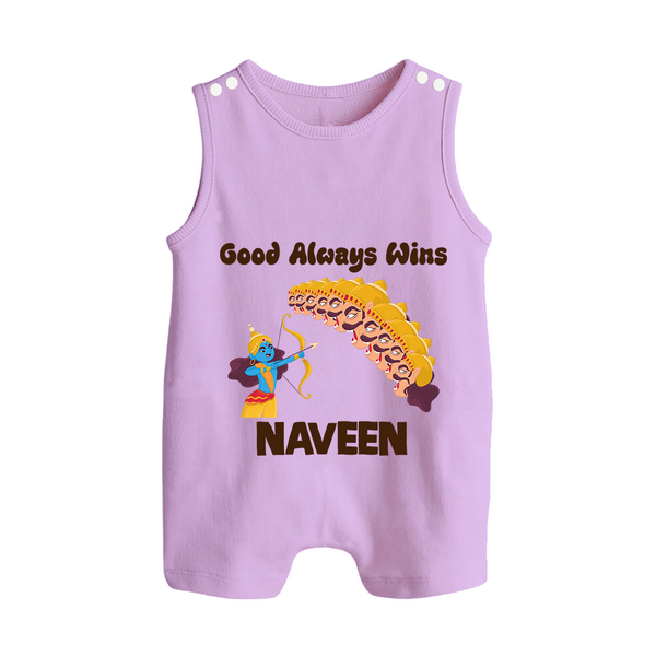 Good Always Wins Romper Suit | Personalized Baby Romper Suit for Festival Celebration - LILAC - 0 - 5 Months Old (Chest 18")