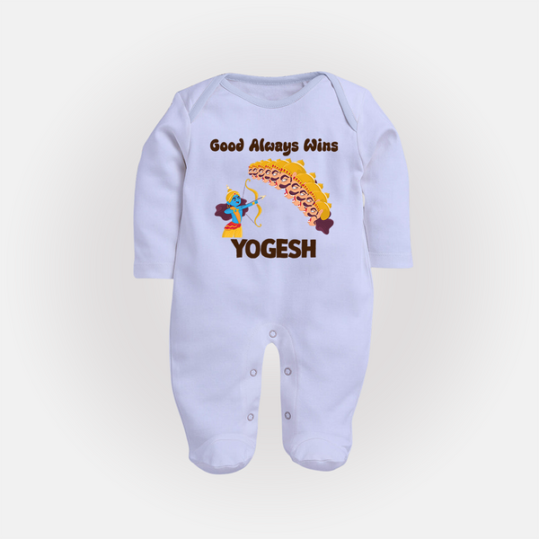 Good Triumph Over Evil Full Body Suit - BABY BLUE - New Born (Chest 7.5")