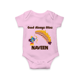 Good Always Wins Romper | Personalized Baby Romper for Festival Celebration - BABY PINK - New Born (Chest 14")