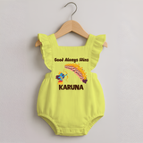 Good Triumph Over Evil Romper frock - PASTEL YELLOW - 0 - 3 Months Old (Chest 19")