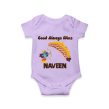 Good Always Wins Romper | Personalized Baby Romper for Festival Celebration - LILAC - New Born (Chest 14")