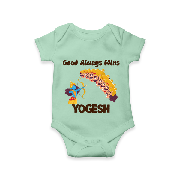 Good Triumph Over Evil Romper - MINT GREEN - New Born (Chest 14")