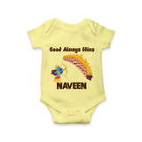 Good Always Wins Romper | Personalized Baby Romper for Festival Celebration - PASTEL YELLOW - New Born (Chest 14")