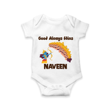 Good Always Wins Romper | Personalized Baby Romper for Festival Celebration - WHITE - New Born (Chest 14")