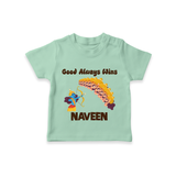 Good Always Wins Tshirt | Personalized Baby Tshirt for Festival Celebration - MINT GREEN - 0-5 Months Old (Chest 17")