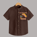 Good Always Wins Shirt | Personalized Baby Shirt for Festival Celebration - CHOCOLATE BROWN - 0 - 6 Months Old (Chest 23")