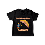 Good Always Wins Tshirt | Personalized Baby Tshirt for Festival Celebration - BLACK - 0-5 Months Old (Chest 17")