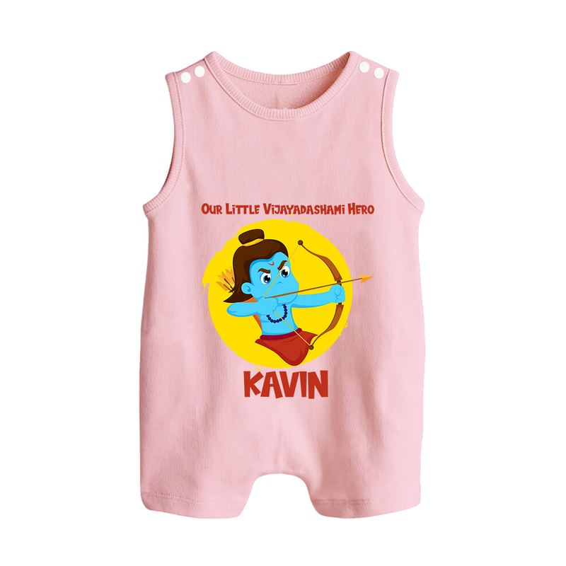 Our Little Vijayadashami Hero Romper Suit | Custom Baby Romper Suit for Dussehra - BABY PINK - 0 - 5 Months Old (Chest 18")