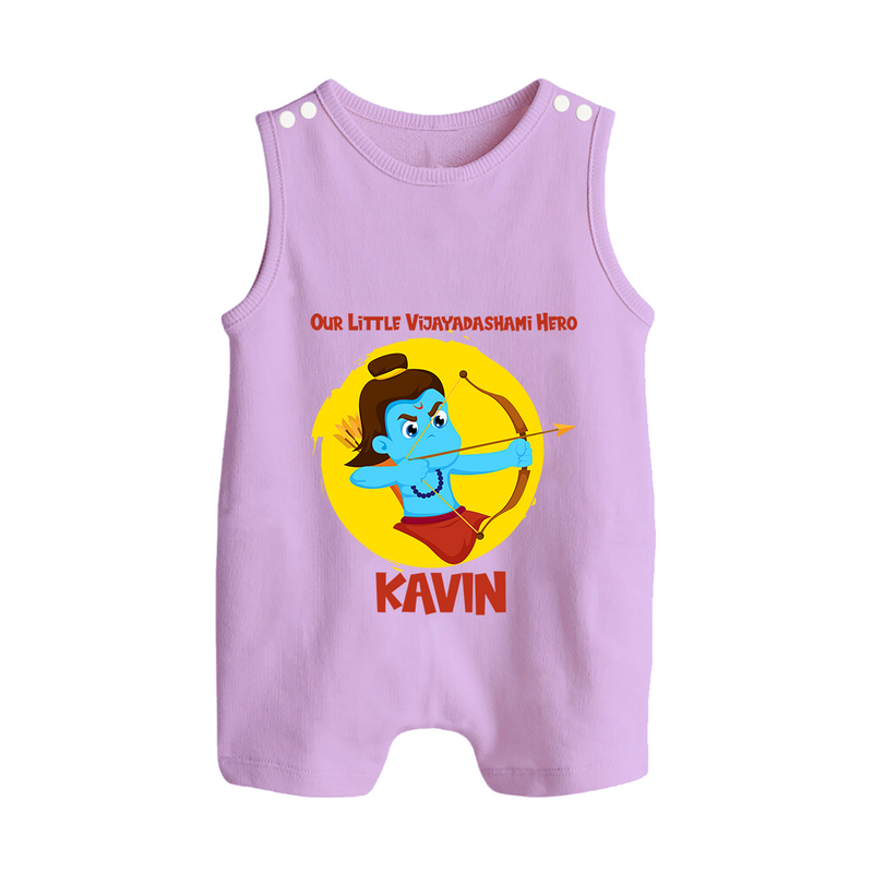 Our Little Vijayadashami Hero Romper Suit | Custom Baby Romper Suit for Dussehra - LILAC - 0 - 5 Months Old (Chest 18")