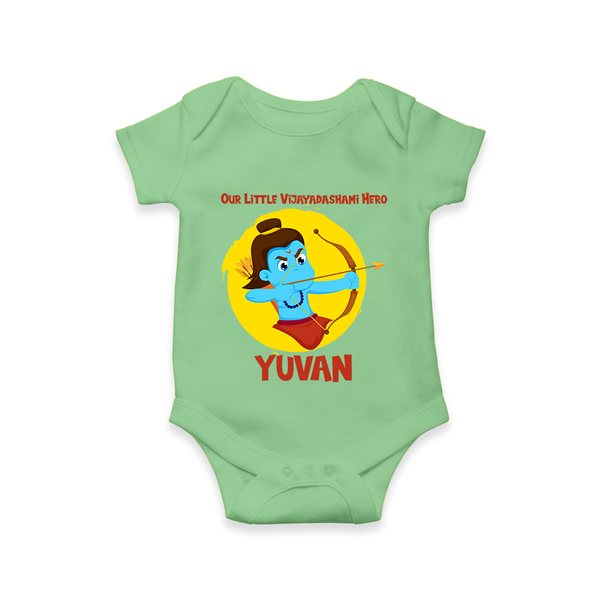 Little Vijayadashami Hero Romper - GREEN - New Born (Chest 14")