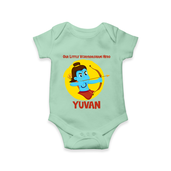 Little Vijayadashami Hero Romper - MINT GREEN - New Born (Chest 14")