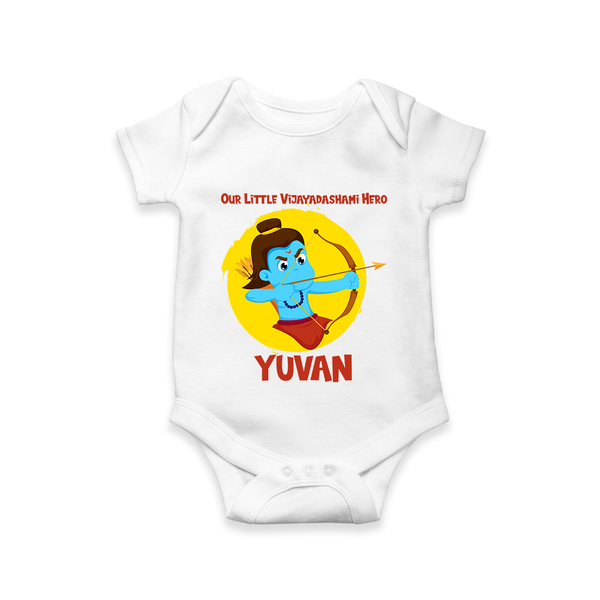 Little Vijayadashami Hero Romper - WHITE - New Born (Chest 14")