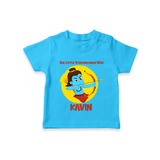 Our Little Vijayadashami Hero Tshirt | Custom Baby Tshirt for Dussehra - SKY BLUE - 0-5 Months Old (Chest 17")