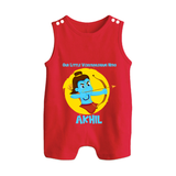 Our Little Vijayadashami Hero Romper Suit | Custom Baby Romper Suit for Dussehra - RED - 0 - 5 Months Old (Chest 18")