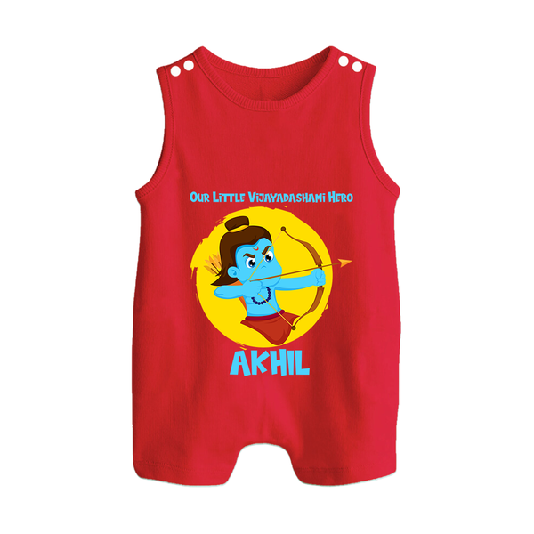 Our Little Vijayadashami Hero Romper Suit | Custom Baby Romper Suit for Dussehra - RED - 0 - 5 Months Old (Chest 18")