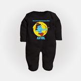 Our Little Vijayadashami Hero Sleep Suit | Custom Baby Sleep Suit for Dussehra - BLACK - New Born (Chest 7.5")