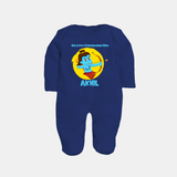 Our Little Vijayadashami Hero Sleep Suit | Custom Baby Sleep Suit for Dussehra - NAVY BLUE - New Born (Chest 7.5")