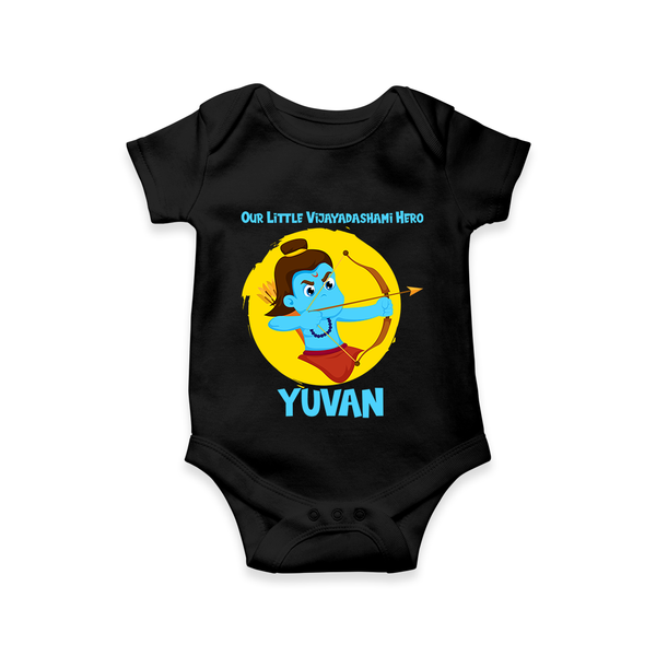 Little Vijayadashami Hero Romper - BLACK - New Born (Chest 14")