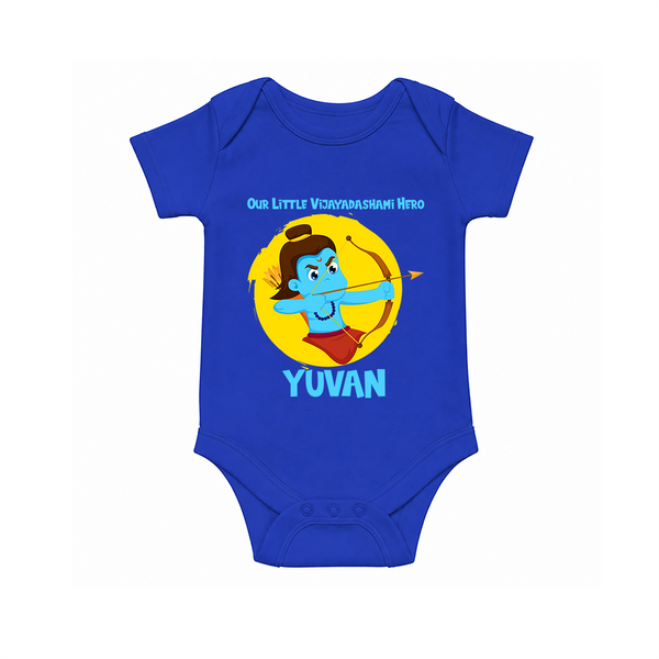 Little Vijayadashami Hero Romper - COBALT BLUE - New Born (Chest 14")
