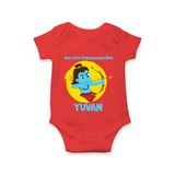 Little Vijayadashami Hero Romper - RED - New Born (Chest 14")