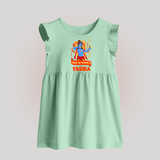 Arrow of Goodness Baby frock | Personalized Baby frock for Festival Fun - MINT GREEN - 0 - 3 Months Old (Chest 17")