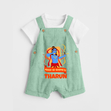 Arrow of Goodness Dungaree Set | Personalized Baby Dungaree Set for Festival Fun - MINT GREEN - 0 - 5 Months Old (Chest 18")