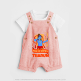 Arrow of Goodness Dungaree Set | Personalized Baby Dungaree Set for Festival Fun - PEACH - 0 - 5 Months Old (Chest 18")