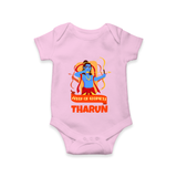 Arrow of Goodness Romper | Personalized Baby Romper for Festival Fun - BABY PINK - New Born (Chest 14")