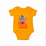 Arrow Of Goodness Romper - CHROME YELLOW - New Born (Chest 14")