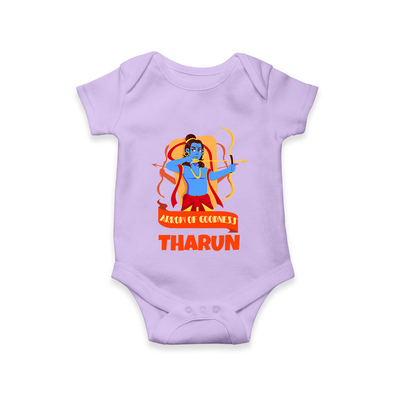 Arrow of Goodness Romper | Personalized Baby Romper for Festival Fun - LILAC - New Born (Chest 14")