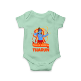 Arrow of Goodness Romper | Personalized Baby Romper for Festival Fun - MINT GREEN - New Born (Chest 14")