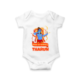 Arrow of Goodness Romper | Personalized Baby Romper for Festival Fun - WHITE - New Born (Chest 14")