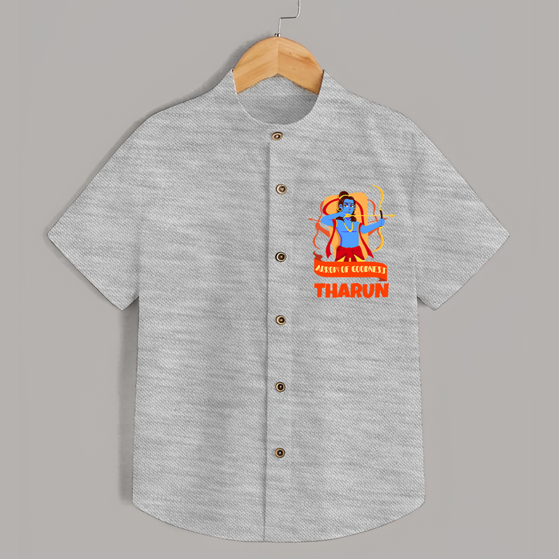 Arrow of Goodness Shirt | Personalized Baby Shirt for Festival Fun - GREY - 0 - 6 Months Old (Chest 23")