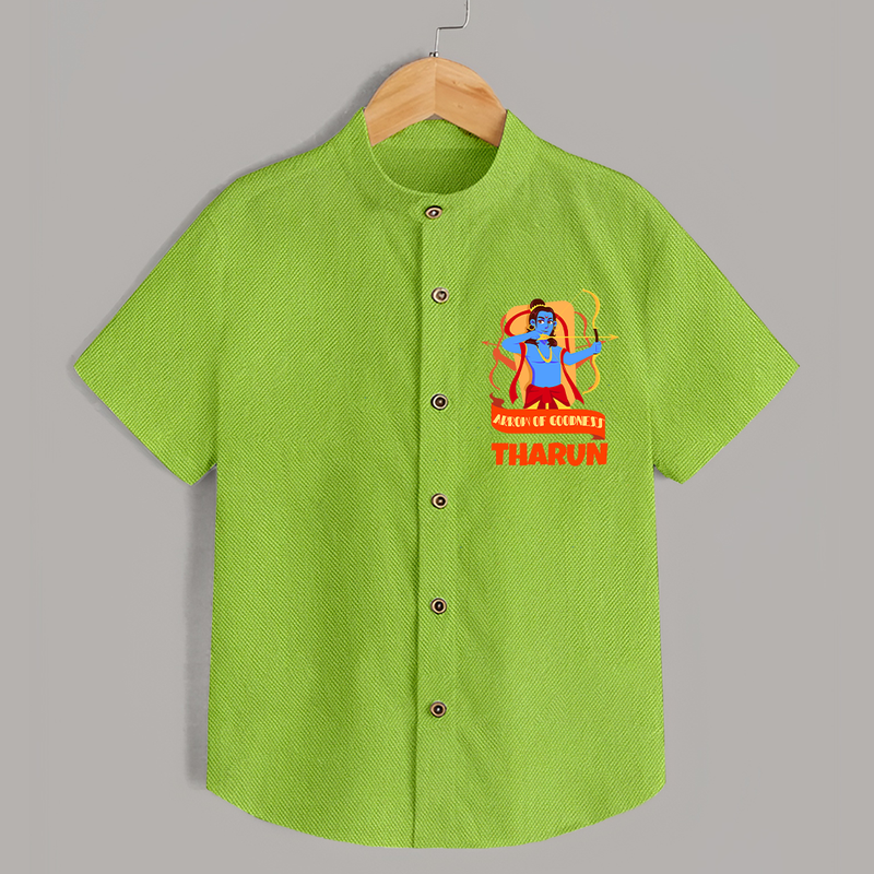 Arrow of Goodness Shirt | Personalized Baby Shirt for Festival Fun - LIME GREEN - 0 - 6 Months Old (Chest 23")