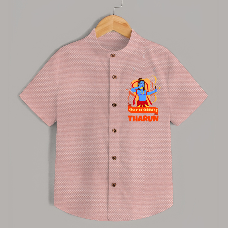 Arrow of Goodness Shirt | Personalized Baby Shirt for Festival Fun - PEACH - 0 - 6 Months Old (Chest 23")