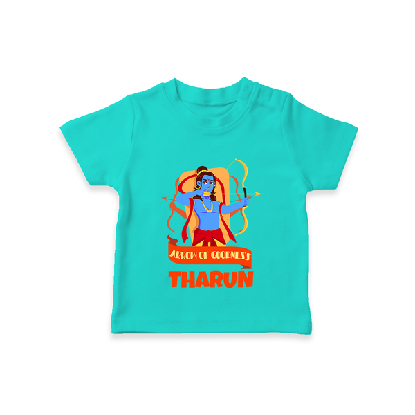Arrow of Goodness Tshirt | Personalized Baby Tshirt for Festival Fun - TEAL - 0-5 Months Old (Chest 17")