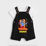 Arrow of Goodness Dungaree Set | Personalized Baby Dungaree Set for Festival Fun - BLACK - 0 - 5 Months Old (Chest 18")