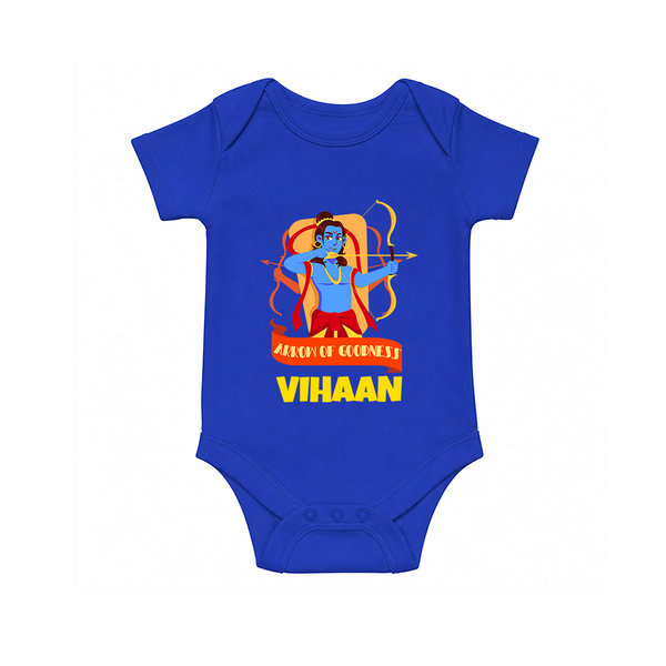 Arrow Of Goodness Romper - COBALT BLUE - New Born (Chest 14")