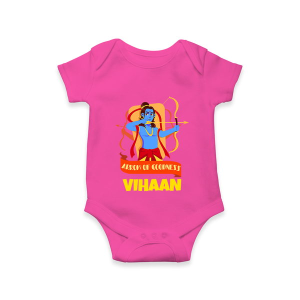 Arrow Of Goodness Romper - HOT PINK - New Born (Chest 14")