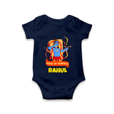 Arrow of Goodness Romper | Personalized Baby Romper for Festival Fun - NAVY BLUE - New Born (Chest 14")