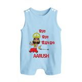 Bye Bye Ravan Button Romper - BABY BLUE - New Born (Chest 18")