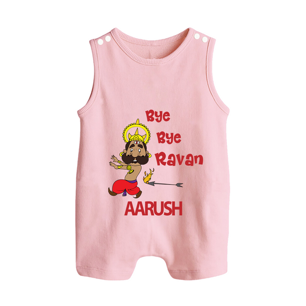 Bye Bye Ravan Button Romper - BABY PINK - New Born (Chest 18")