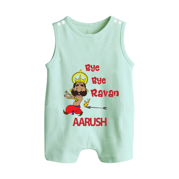 Bye Bye Ravan Button Romper - MINT GREEN - New Born (Chest 18")