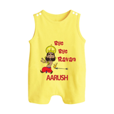 Bye Bye Ravan Button Romper - PASTEL YELLOW - New Born (Chest 18")