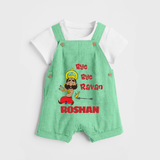 Bye Bye Ravan Dungaree Set | Custom Baby Dungaree Set for Dussehra Celebration - GREEN - 0 - 5 Months Old (Chest 18")