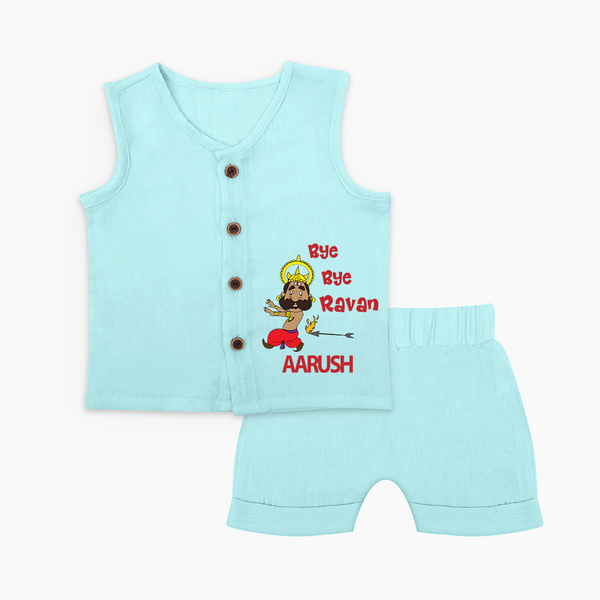 Bye Bye Ravan Jabla Set - BABY BLUE - 0 - 3 Months Old (Chest 9.8")