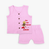 Bye Bye Ravan Jabla Set - BABY PINK - 0 - 3 Months Old (Chest 9.8")