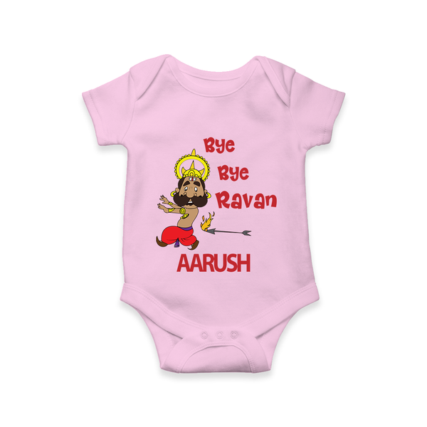 Bye Bye Ravan Romper - BABY PINK - New Born (Chest 14")